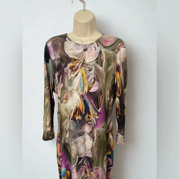 Karen Kane Multicolor Abstract 3/4 Sleeve Dress - Picture 6 of 11